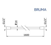 MEDIDAS FLEXO DUCHA 160cm LUX BRUMA